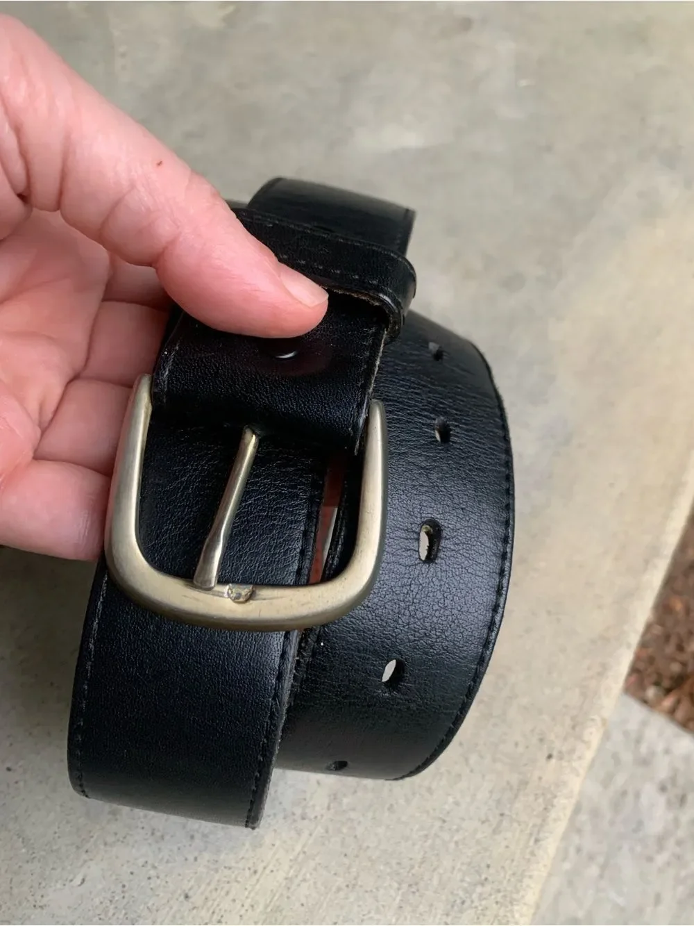 Vintage unisex Classic Black Glovr Leather Belt